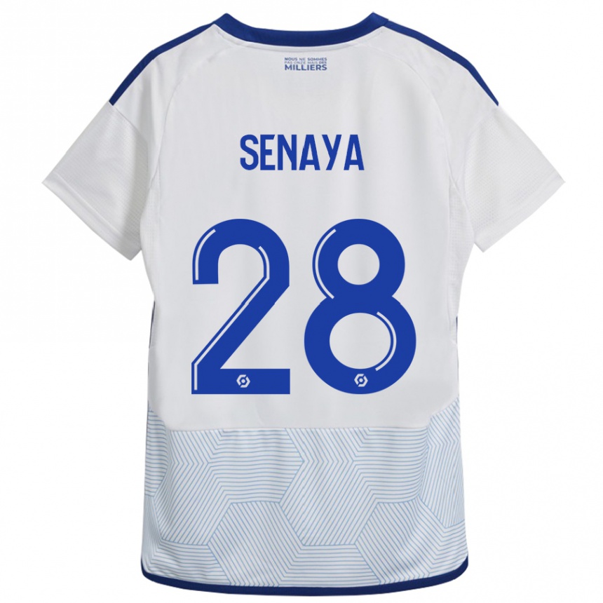 Vaikiškas Marvin Senaya #28 Baltas Išvykos Marškinėliai 2023/24 T-Shirt