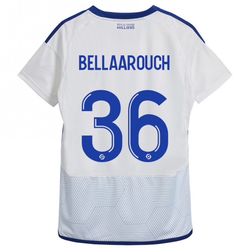 Vaikiškas Alaa Bellaarouch #36 Baltas Išvykos Marškinėliai 2023/24 T-Shirt