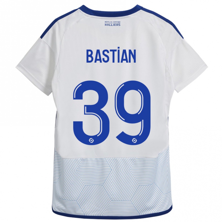 Vaikiškas Maxime Bastian #39 Baltas Išvykos Marškinėliai 2023/24 T-Shirt