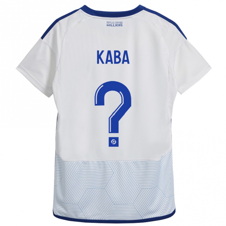 Vaikiškas Kanfory Kaba #0 Baltas Išvykos Marškinėliai 2023/24 T-Shirt