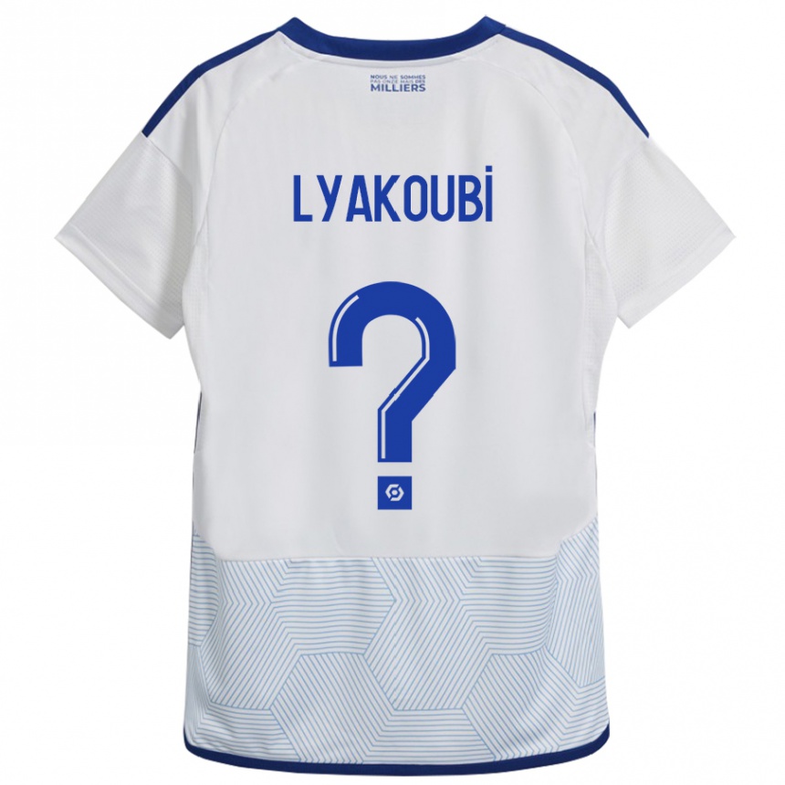 Vaikiškas Oussama Lyakoubi #0 Baltas Išvykos Marškinėliai 2023/24 T-Shirt