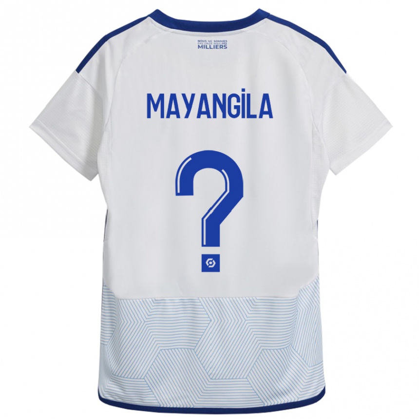 Vaikiškas Ryan Tutu Mayangila #0 Baltas Išvykos Marškinėliai 2023/24 T-Shirt