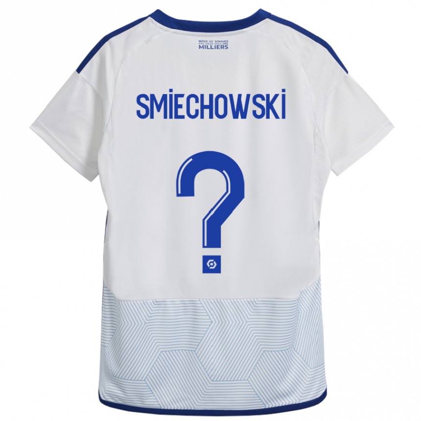 Vaikiškas Artur Smiechowski #0 Baltas Išvykos Marškinėliai 2023/24 T-Shirt