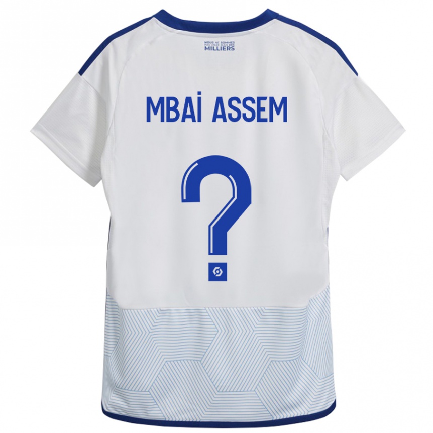 Vaikiškas Chris Mbaï-Assem #0 Baltas Išvykos Marškinėliai 2023/24 T-Shirt