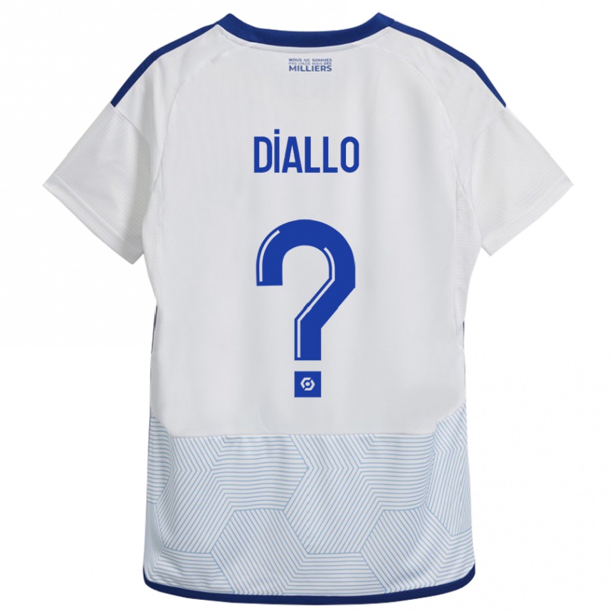 Vaikiškas Tidiane Diallo #0 Baltas Išvykos Marškinėliai 2023/24 T-Shirt