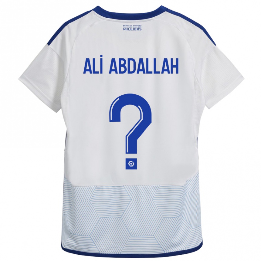 Vaikiškas Aboubacar Ali Abdallah #0 Baltas Išvykos Marškinėliai 2023/24 T-Shirt