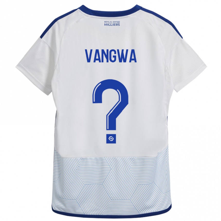 Vaikiškas Jilva Vangwa #0 Baltas Išvykos Marškinėliai 2023/24 T-Shirt