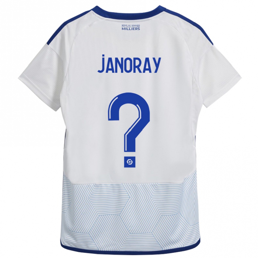 Vaikiškas Sacha Janoray #0 Baltas Išvykos Marškinėliai 2023/24 T-Shirt