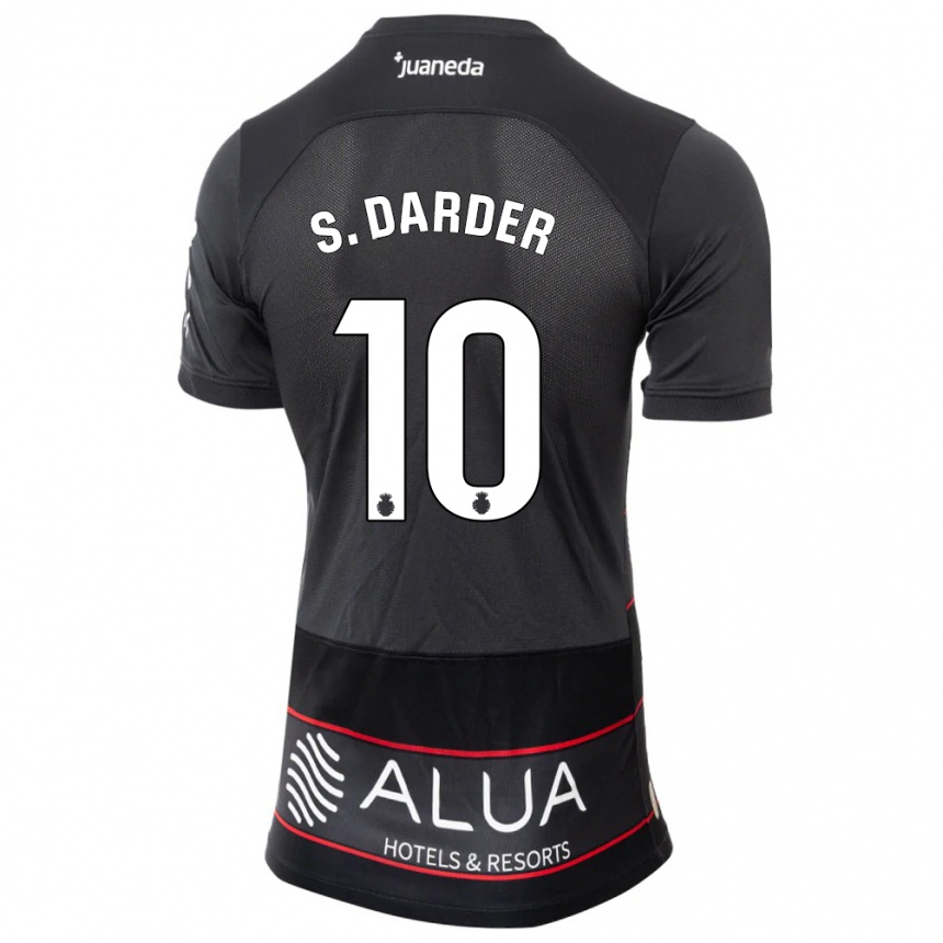 Vaikiškas Sergi Darder #10 Juoda Išvykos Marškinėliai 2023/24 T-Shirt