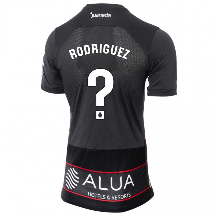 Vaikiškas Gabriel Rodríguez #0 Juoda Išvykos Marškinėliai 2023/24 T-Shirt