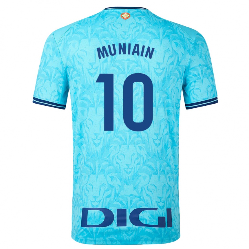 Vaikiškas Iker Muniain #10 Dangaus Mėlynumo Išvykos Marškinėliai 2023/24 T-Shirt