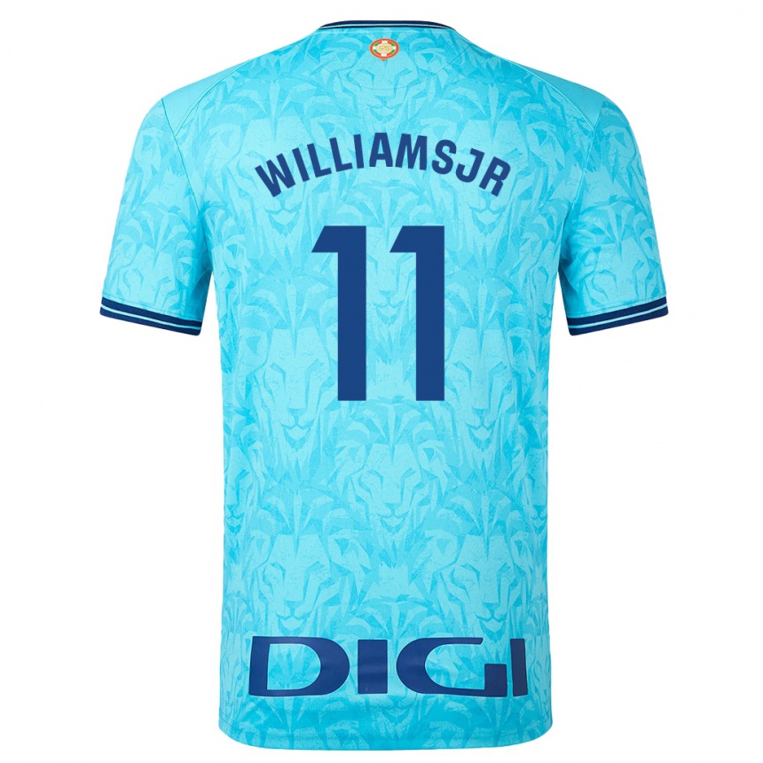 Vaikiškas Nico Williams #11 Dangaus Mėlynumo Išvykos Marškinėliai 2023/24 T-Shirt