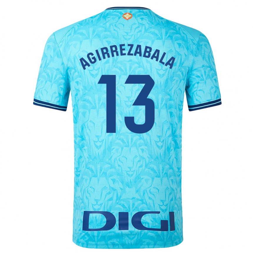 Vaikiškas Julen Agirrezabala #13 Dangaus Mėlynumo Išvykos Marškinėliai 2023/24 T-Shirt