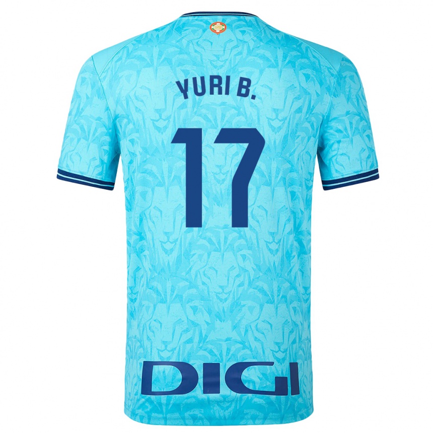 Vaikiškas Yuri Berchiche #17 Dangaus Mėlynumo Išvykos Marškinėliai 2023/24 T-Shirt