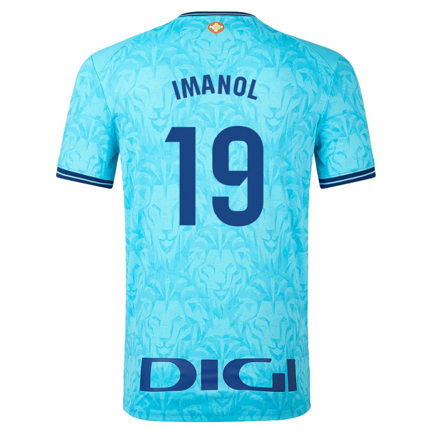 Vaikiškas Imanol García De Albéniz #19 Dangaus Mėlynumo Išvykos Marškinėliai 2023/24 T-Shirt