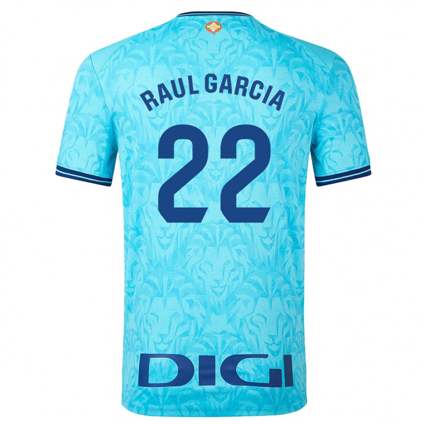 Vaikiškas Raúl García #22 Dangaus Mėlynumo Išvykos Marškinėliai 2023/24 T-Shirt