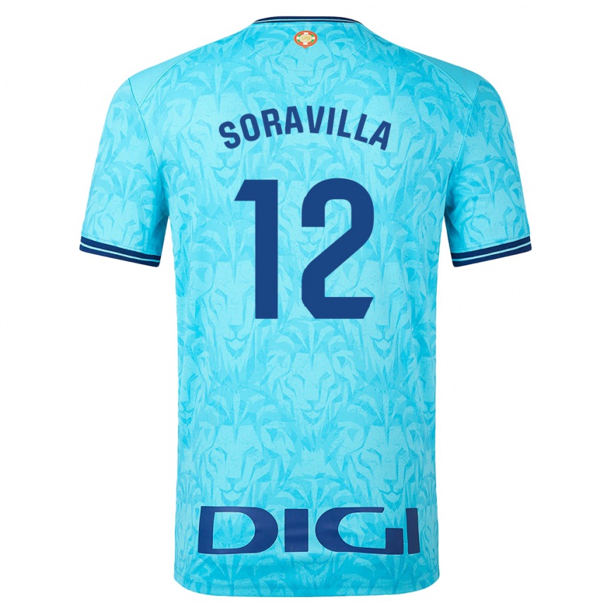 Vaikiškas Ander Soravilla #12 Dangaus Mėlynumo Išvykos Marškinėliai 2023/24 T-Shirt