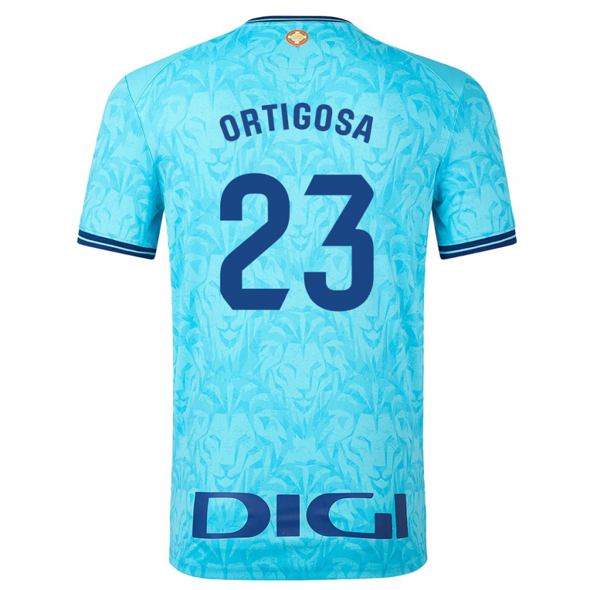 Vaikiškas Aritz Ortigosa #23 Dangaus Mėlynumo Išvykos Marškinėliai 2023/24 T-Shirt