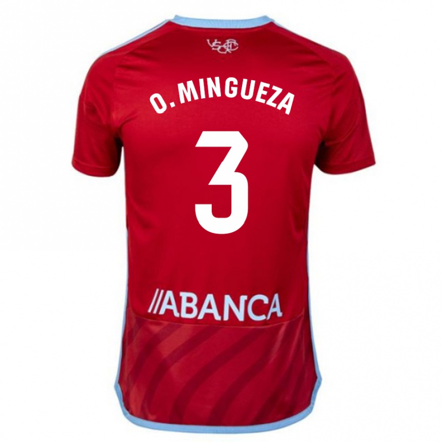 Vaikiškas Óscar Mingueza #3 Raudona Išvykos Marškinėliai 2023/24 T-Shirt