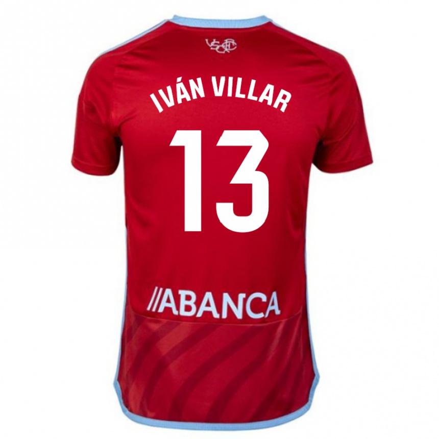 Vaikiškas Iván Villar #13 Raudona Išvykos Marškinėliai 2023/24 T-Shirt