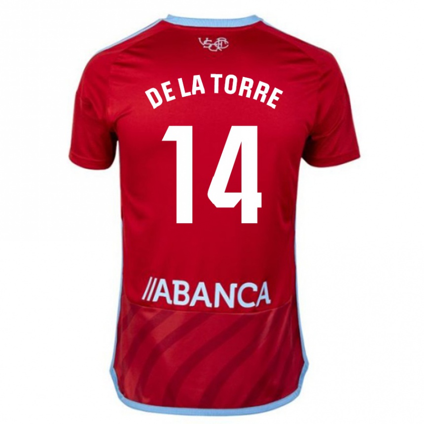 Vaikiškas Luca De La Torre #14 Raudona Išvykos Marškinėliai 2023/24 T-Shirt