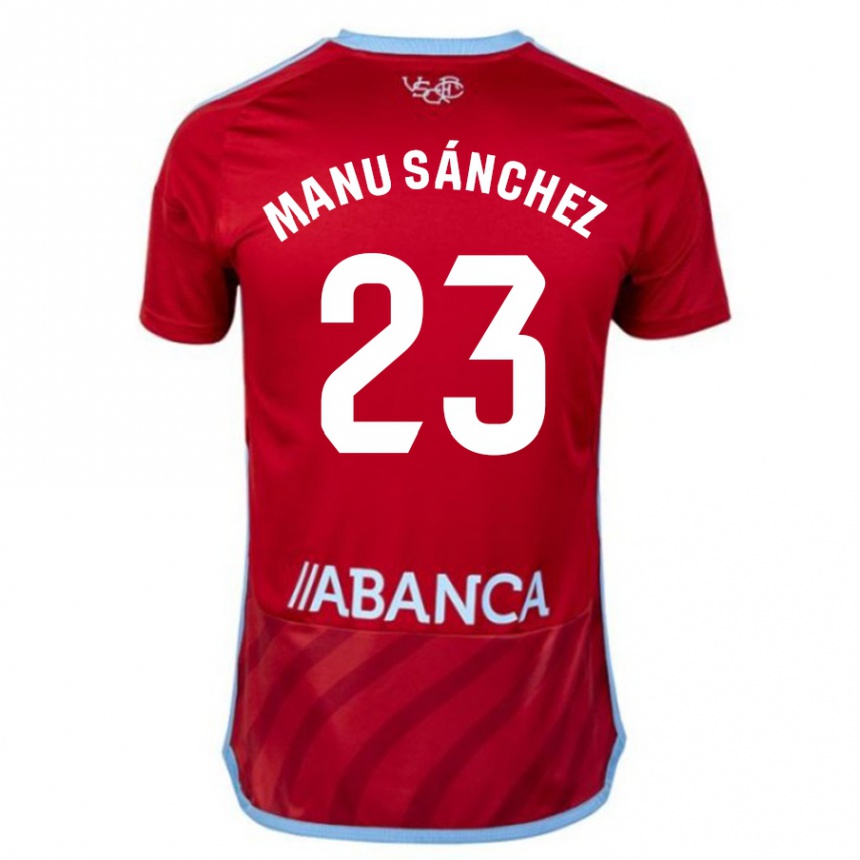 Vaikiškas Manu Sanchez #23 Raudona Išvykos Marškinėliai 2023/24 T-Shirt
