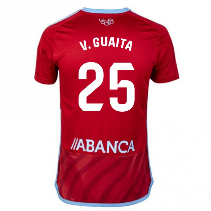 Vaikiškas Vicente Guaita #25 Raudona Išvykos Marškinėliai 2023/24 T-Shirt