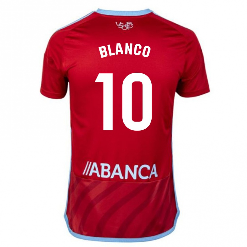 Vaikiškas Raúl Blanco #10 Raudona Išvykos Marškinėliai 2023/24 T-Shirt