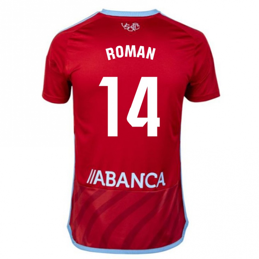 Vaikiškas Miguel Román #14 Raudona Išvykos Marškinėliai 2023/24 T-Shirt