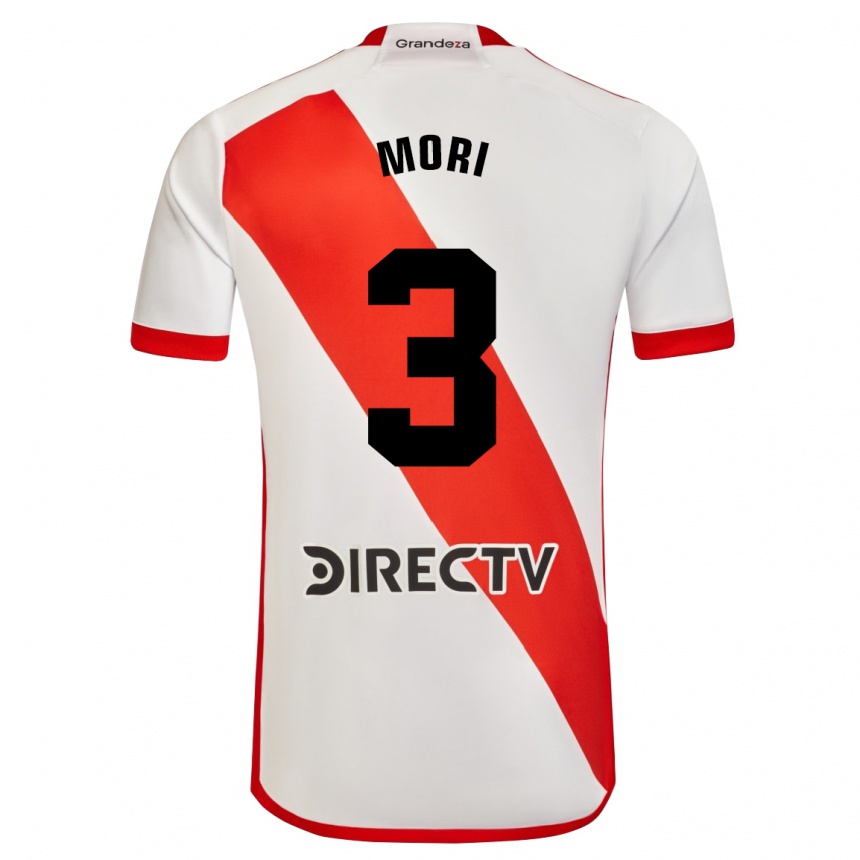Vyrai Ramiro Funes Mori #3 Balta Raudona Namų Marškinėliai 2023/24 T-Shirt