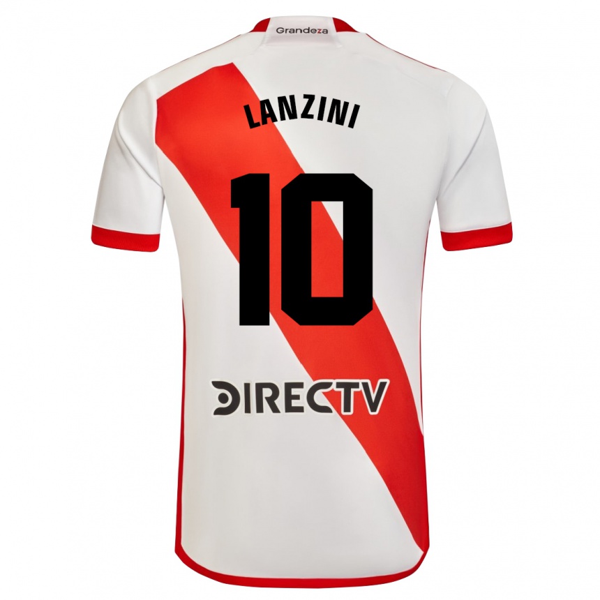 Vyrai Manuel Lanzini #10 Balta Raudona Namų Marškinėliai 2023/24 T-Shirt