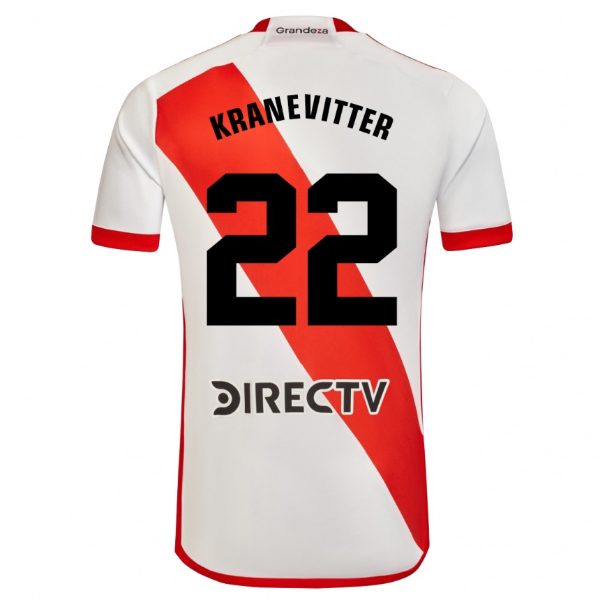 Vyrai Matias Kranevitter #22 Balta Raudona Namų Marškinėliai 2023/24 T-Shirt