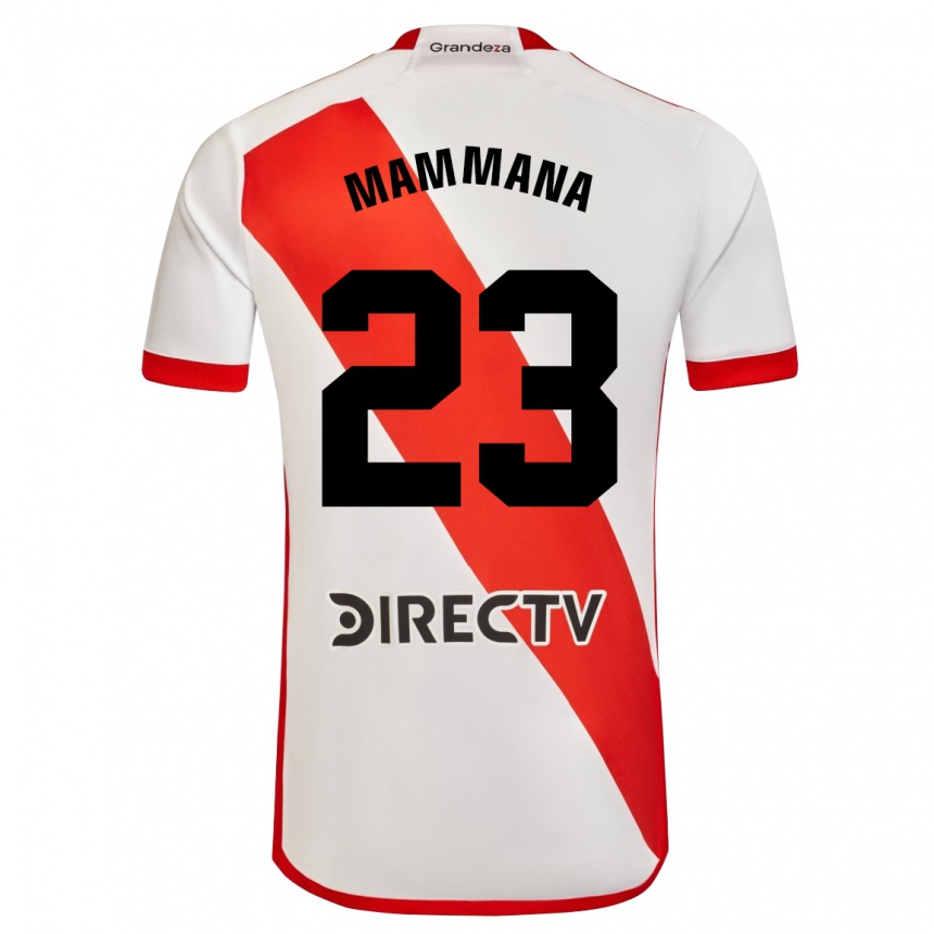 Vyrai Emanuel Mammana #23 Balta Raudona Namų Marškinėliai 2023/24 T-Shirt
