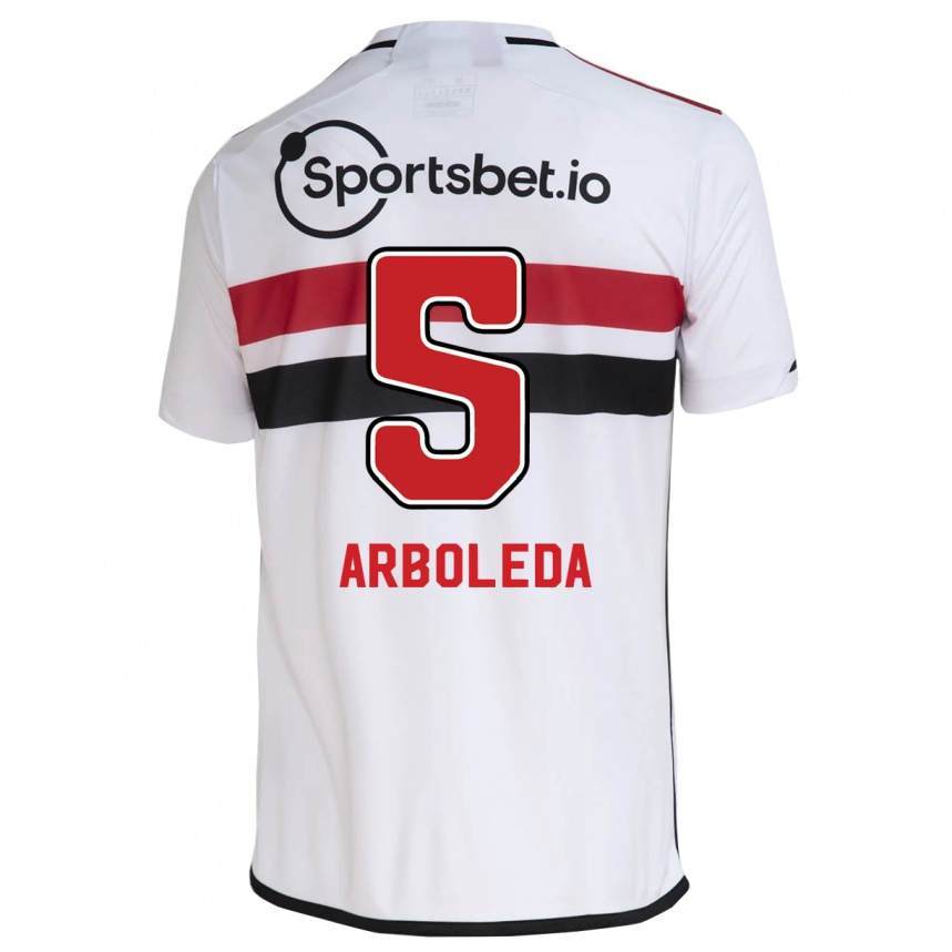 Vyrai Robert Arboleda #5 Baltas Namų Marškinėliai 2023/24 T-Shirt