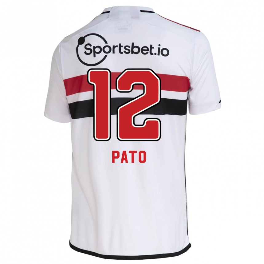 Vyrai Alexandre Pato #12 Baltas Namų Marškinėliai 2023/24 T-Shirt