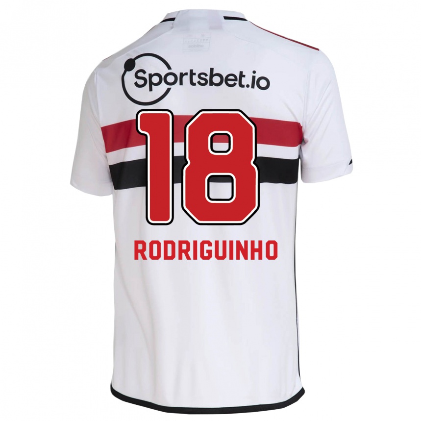 Vyrai Rodriguinho #18 Baltas Namų Marškinėliai 2023/24 T-Shirt