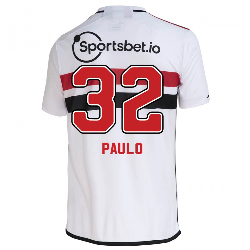Vyrai Marcos Paulo #32 Baltas Namų Marškinėliai 2023/24 T-Shirt