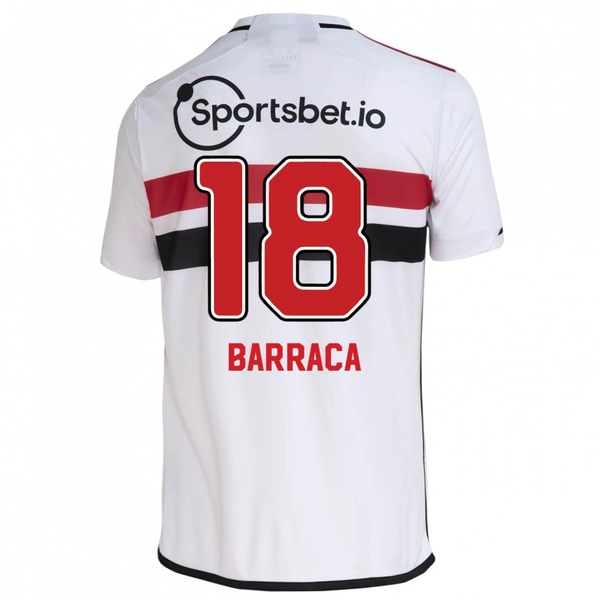 Vyrai Barraca #18 Baltas Namų Marškinėliai 2023/24 T-Shirt