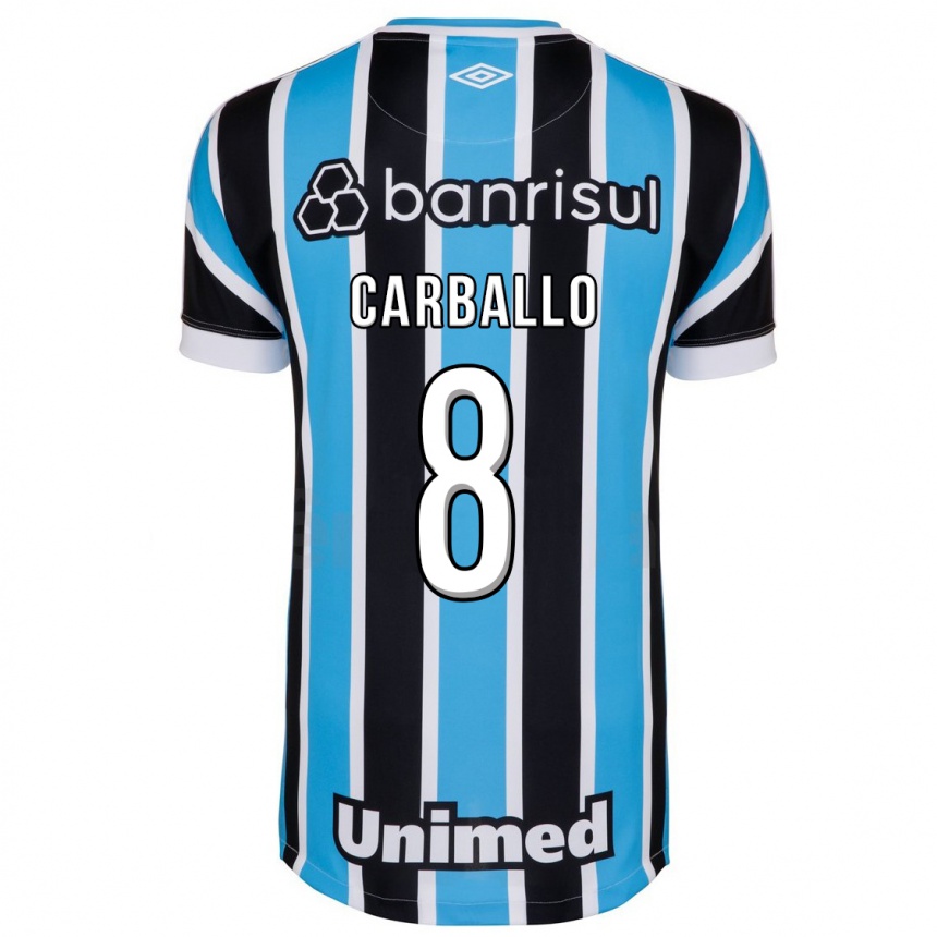 Vyrai Felipe Carballo #8 Mėlyna Namų Marškinėliai 2023/24 T-Shirt