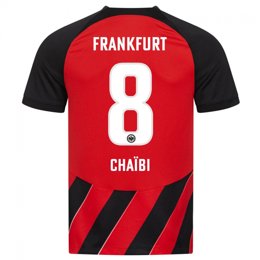 Vyrai Farès Chaïbi #8 Raudona Juoda Namų Marškinėliai 2023/24 T-Shirt