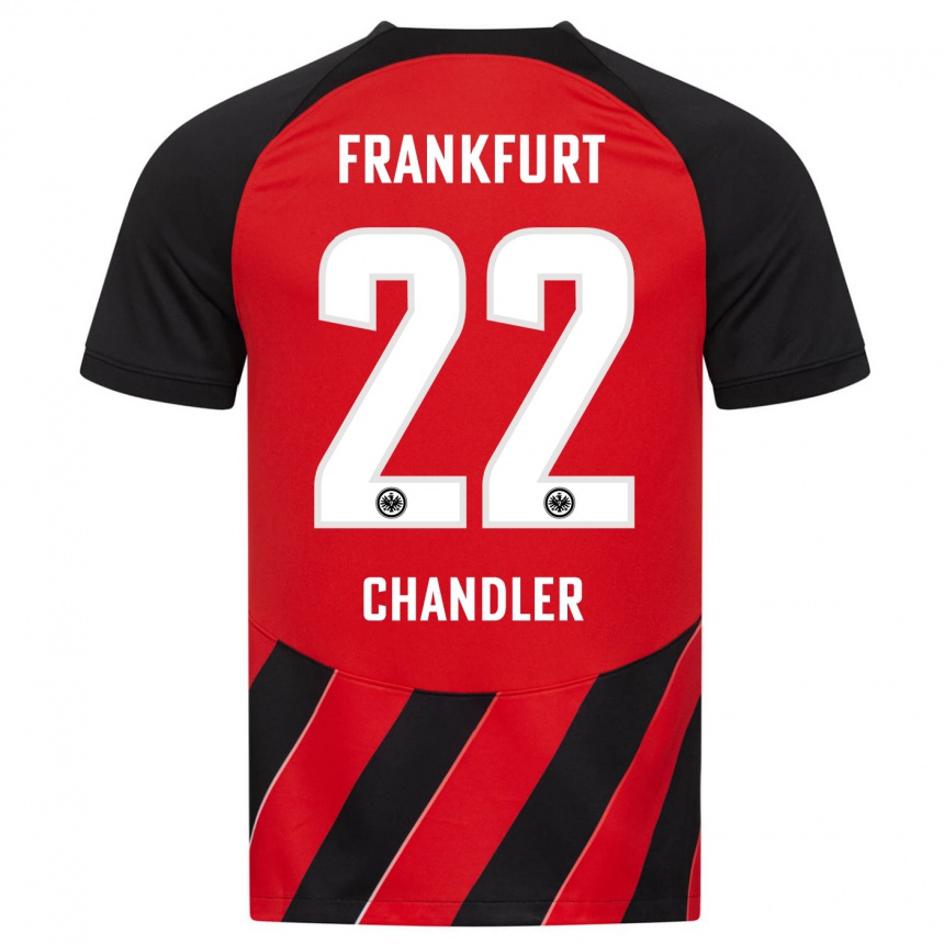 Vyrai Timothy Chandler #22 Raudona Juoda Namų Marškinėliai 2023/24 T-Shirt