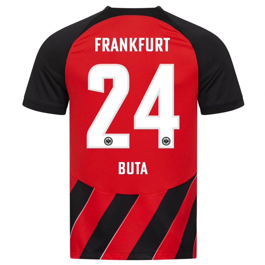 Vyrai Aurélio Buta #24 Raudona Juoda Namų Marškinėliai 2023/24 T-Shirt