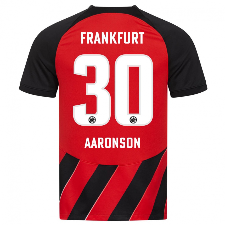 Vyrai Paxten Aaronson #30 Raudona Juoda Namų Marškinėliai 2023/24 T-Shirt