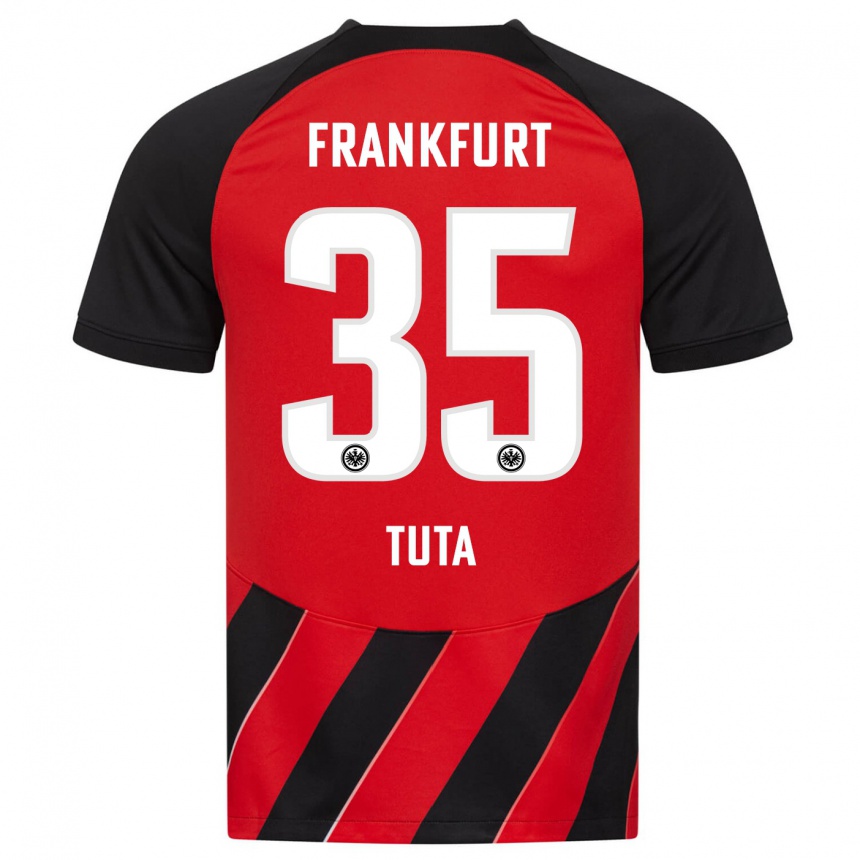 Vyrai Tuta #35 Raudona Juoda Namų Marškinėliai 2023/24 T-Shirt