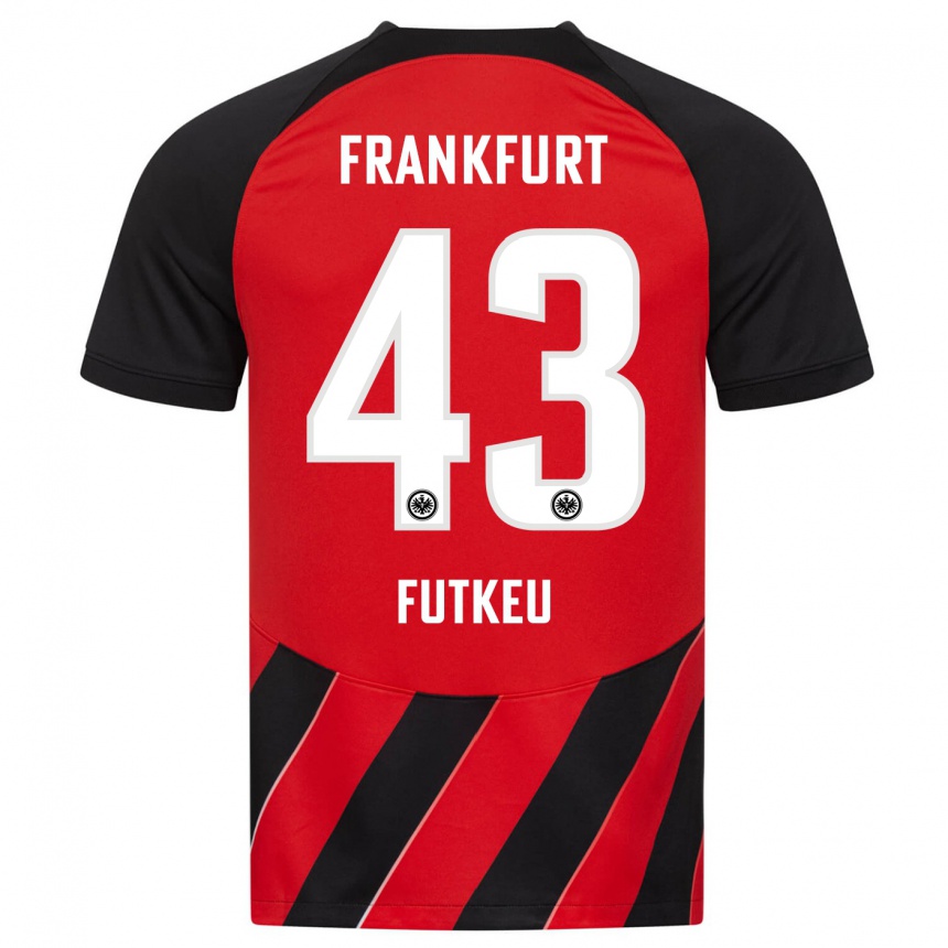 Vyrai Noel Futkeu #43 Raudona Juoda Namų Marškinėliai 2023/24 T-Shirt