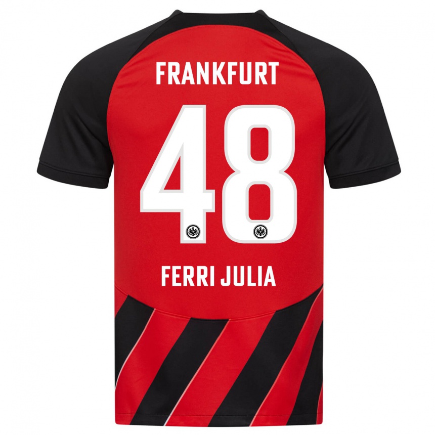 Vyrai Nacho Ferri #48 Raudona Juoda Namų Marškinėliai 2023/24 T-Shirt