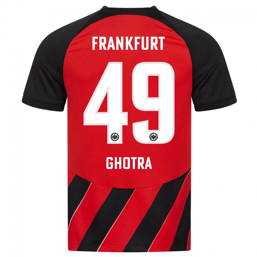 Vyrai Harpreet Ghotra #49 Raudona Juoda Namų Marškinėliai 2023/24 T-Shirt