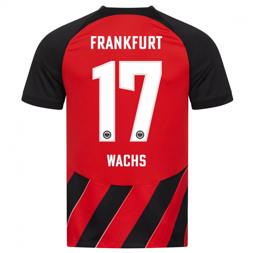 Vyrai Marc Wachs #17 Raudona Juoda Namų Marškinėliai 2023/24 T-Shirt