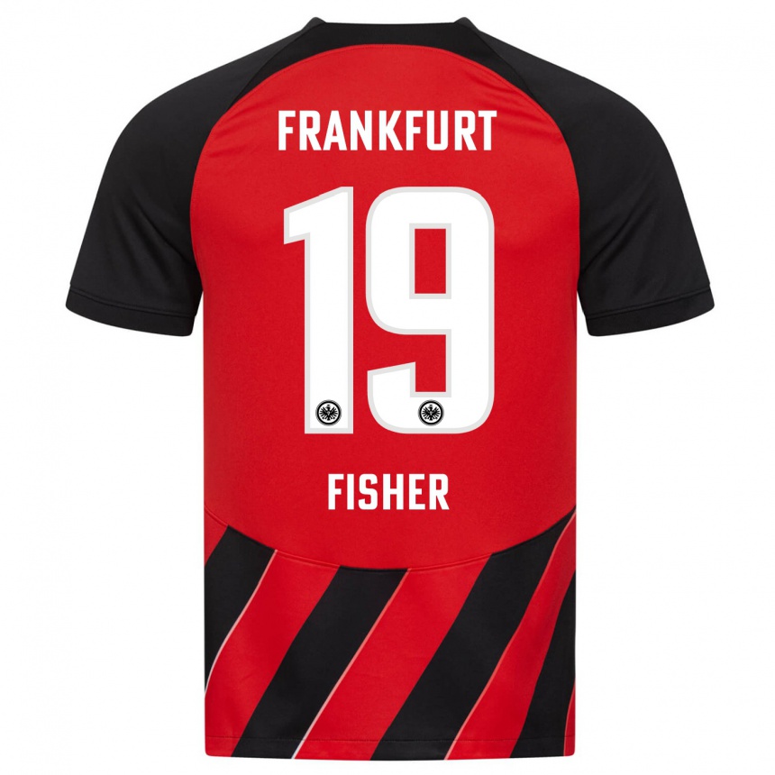 Vyrai Ben-Luca Fisher #19 Raudona Juoda Namų Marškinėliai 2023/24 T-Shirt