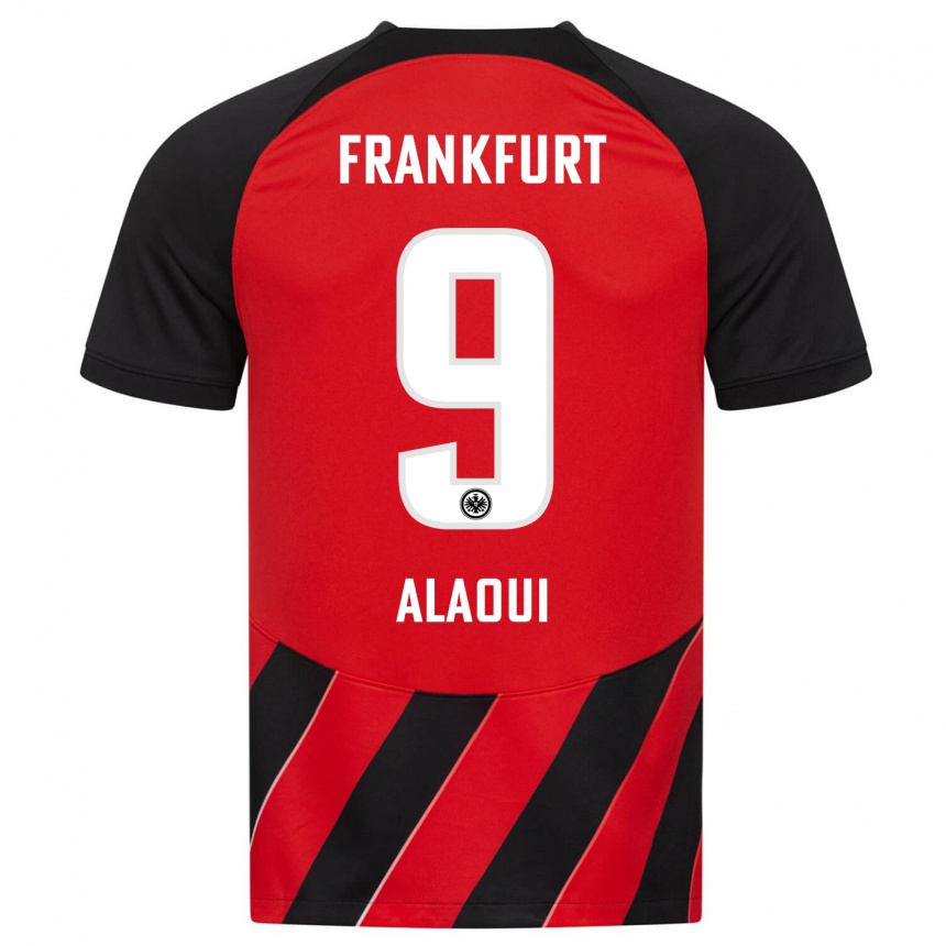 Vyrai Anas Alaoui #9 Raudona Juoda Namų Marškinėliai 2023/24 T-Shirt